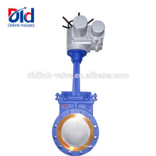 Automated Check V Smith Open Or Closed Carbon Steel Motorised Knife Gate Valve Installation